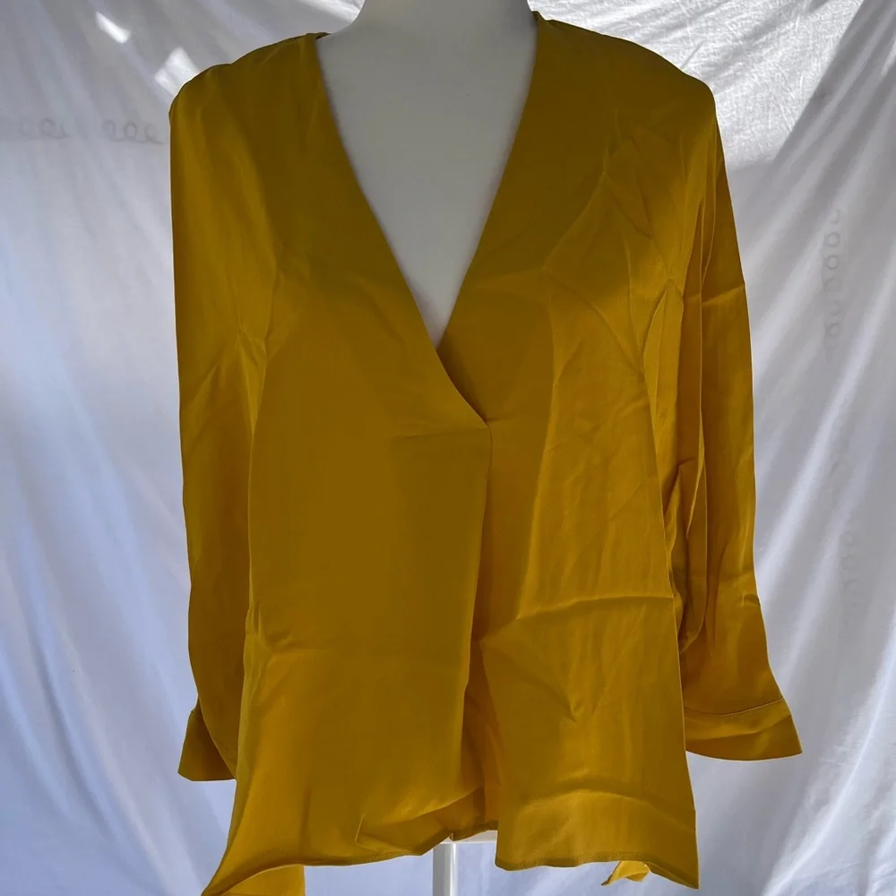 Sunshine yellow Zara blouse - Picture 1 of 5